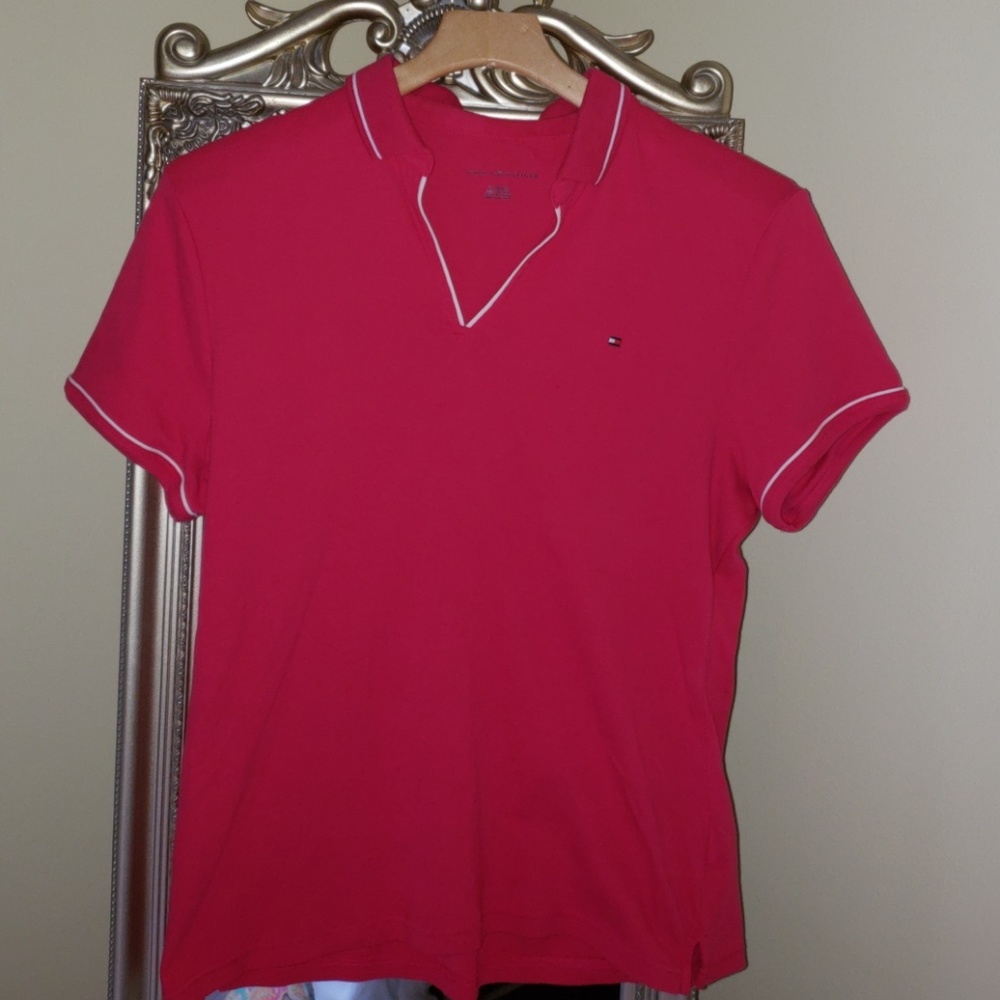 Pink Tommy Hilfiger Womens Polo
